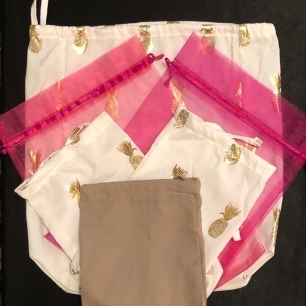 6 Piece Drawstring Bag Lot